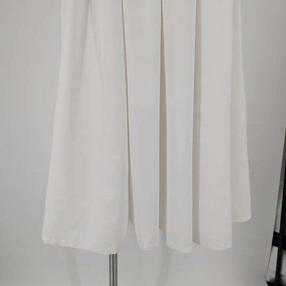 Jenny Yoo Marcelle Detachable Puff Sleeves Midi Ivory Dress Size 6 - Picture 11 of 16